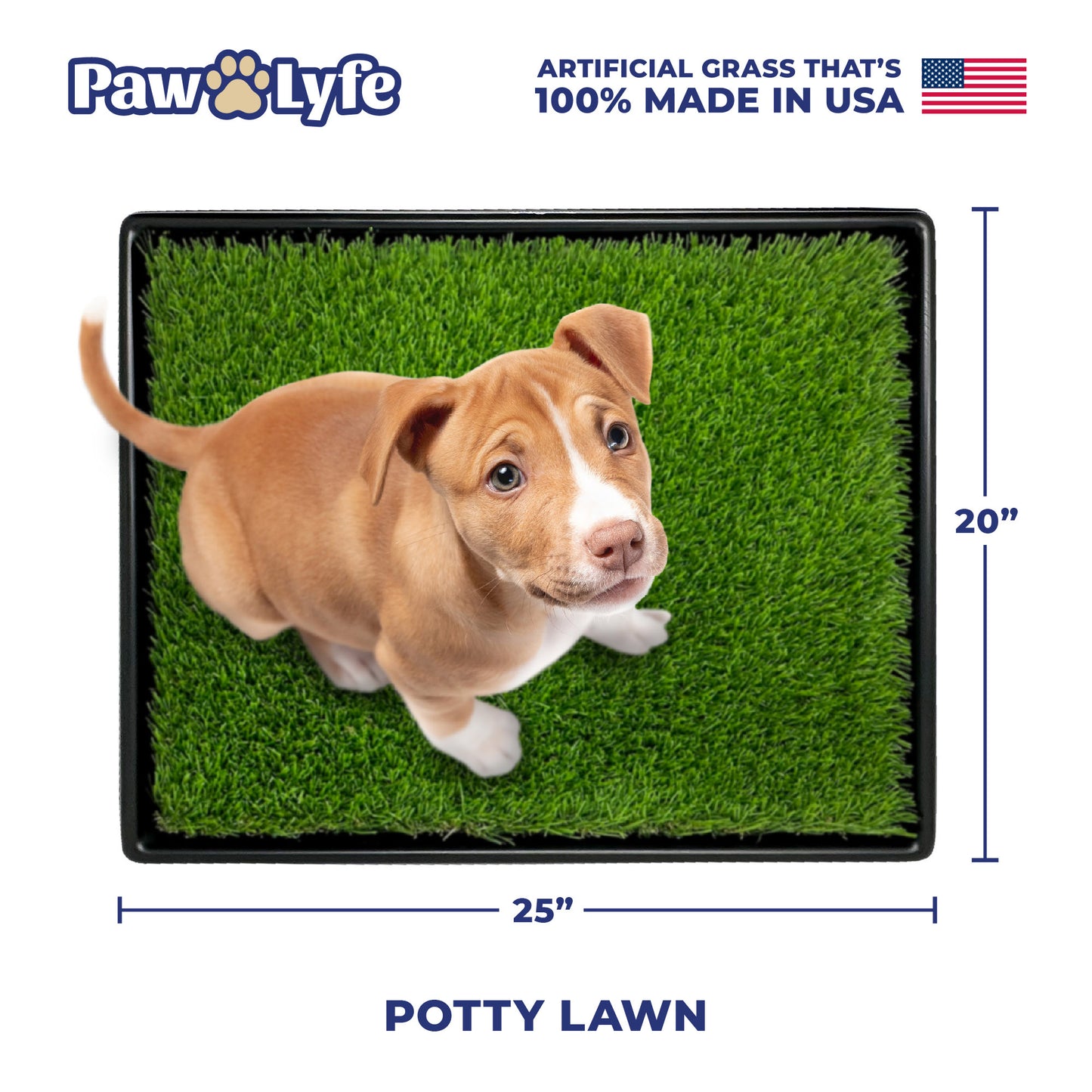 Potty Lawn 20"x25" Artificial Grass Tray