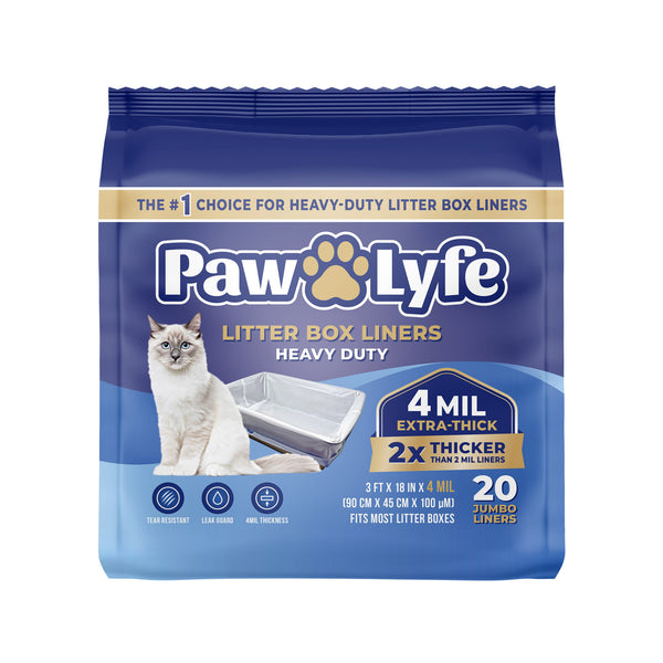 Jumbo Cat Litter Box Liners, 4 MIL Thick and Heavy Duty