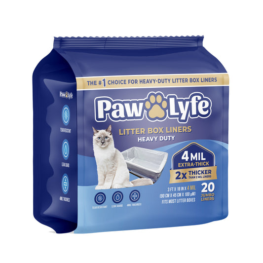 Jumbo Cat Litter Box Liners, 4 MIL Thick and Heavy Duty