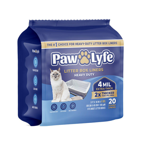 Jumbo Cat Litter Box Liners, 4 MIL Thick and Heavy Duty